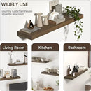 Floating Shelves for Wall, USA-Sourced Fir Wood 36 Inch Wall Shelves Set of 2, Natural Rustic Solid Wooden Floating Shelves Wall Mounted, Nursery Book Storage Shelf, Display Shelf for Bathroom by CozyNest Decor
