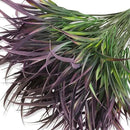 Ouddy Decor 16 Bundles Artificial Plants Outdoor Fake Grass Greenery Stems UV Resistant Faux Plastic Shrubs for Autumn Garden Pathway Front Porch Home Harvest Thanksgiving Halloween Decor, Purple by GreenHaven Gardens