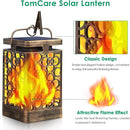 TomCare Solar Lights Upgraded Solar Lantern Flickering Flame Outdoor Hanging Lantern Decorative Lighting Solar Powered Waterproof LED Flame Umbrella Lights for Patio Garden Deck, 2 Pack(Bronze) by GreenHaven Gardens
