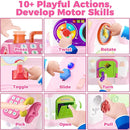 Montessori Toy for 1 Year Old Girl Gifts, Musical Bilingual Educational Toddler Toy Age 1-2 Yr 12-18 Month, First Birthday Gift for 1 Year Old Girl (Pink) by TinyTreasures Baby Boutique