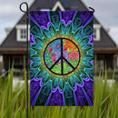 FLAGWIX Peace Hippie American Flags - Sunflower Decor, Garden Flag 12x18, Peace Sign Flags, Decorations Outdoor, A Little Something To Brighten Your Day Flag - Double Sided Heavy Duty Canvas Flags by GreenHaven Gardens