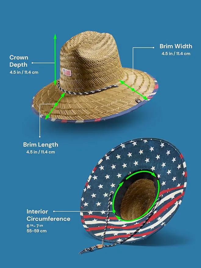Straw Hat for Men & Women | Lifeguard Hat, Beach Hat & Sun Hat | UPF 50+ Wide Brim for Sun Protection | One Size | Hemlock, photo 4 of 5