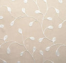 MIUCO Floral Embroidery Semi Sheer Curtains Faux Linen Grommet Window Curtains for Bedroom 52 x 63 Inch 2 Panels, Linen by CozyNest Decor