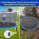 SKYUP Tranpoline 1500LBS 16 15 14 12 10 8 FT Tranpoline for 7-10 Kids and Adults, Windproof Outdoor Tranpoline with Enclosure Net, Basketball Hoop, Easy to Install & Last Long - ASTM Approved by TinyTreasures Baby Boutique