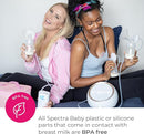 Spectra Baby S2 Plus Premier Electric Breast Pump with Grey Tote Premium Accessory Kit - 24 mm by TinyTreasures Baby Boutique