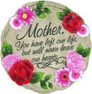 Spoontiques - Garden Decor - Mother Left Our Life but Never Hearts - Decorative Stone for Garden by CozyNest Decor