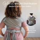 Boba Baby Wrap Carrier – Original Baby Sling Carrier for Newborns (7–35 lbs), Soft, Secure, Hands-Free & Ergonomic, Ideal for Comfortable Bonding, New Parents (Grey) by TinyTreasures Baby Boutique
