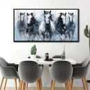 DUNHUANG ART Running Horses Canvas Wall Art - Equine Themed Galloping Animals in the Sand - Rustic Horse Decor for Living Room, Bedroom, Office 24"x48" by CozyNest Decor