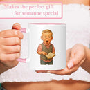 Personalized Coffee Mug, Custom Photo Caricature Gift, Funny Customized Coffee Gift for Men & Women, Custom Mugs with Pictures, Pink 11oz Customized Ceramic Tea Cup by TinyTreasures Baby Boutique