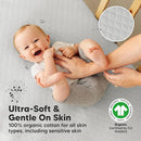 Waterproof Crib Mattress Protector Cover Fitted - 2-Pack Quiet Baby Crib Mattress Pad Sheets, 52" x 28" Soft Quilted Cotton Baby Sheet, Machine Washable, Easy Fit, Durable (Pearl Gray/Mavy) by TinyTreasures Baby Boutique