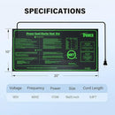 iPower 10" x 20" Durable Waterproof Seeding Heat Mat with Digital Thermometer for Providing Reliable Warmth for Indoor hydroponic Plant Germination by GreenHaven Gardens