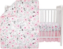 Bedtime Originals Blossom Pink Watercolor Floral 3-Piece Baby Crib Bedding Set by TinyTreasures Baby Boutique