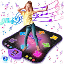 Flooyes Dance Mat Toys for 3-12 Year Old Kids, Electronic Dance Pad with Light-up 8-Button Wireless Bluetooth, Music Dance with 5 Game Modes, Birthday Toys Gifts for 3 4 5 6 7 8 9 10+ Year Old Girls by TinyTreasures Baby Boutique