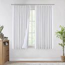 Vision Home White Pinch Pleated Full Blackout Curtains 60 inch Wide Thermal Insulated Window Curtains for Living Room Bedroom Room Darkening Pinch Pleat Drapes with Hooks Back Tab 1 Panel 60" Wx72 L by CozyNest Decor
