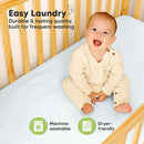 Waterproof Crib Mattress Protector Cover Fitted - 2-Pack Quiet Baby Crib Mattress Pad Sheets, 52" x 28" Soft Quilted Cotton Baby Sheet, Machine Washable, Easy Fit, Durable (Glacier/Quin) by TinyTreasures Baby Boutique
