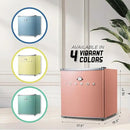 IBCR17BLS Compact, Energy Star Certified Small, Single Door Mini Fridge with Freezer Refrigerator, Standard (1.7 cu ft), Blush Red by CozyNest Decor