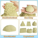 Sand Construction Site Kit - 37 Pcs Play Sand Art Kit with 8 Construction Trucks, Folding Sandbox, 2.2 lbs Magic Sand, Crane, Worker, Road Signs, Molds, Shovel - Ideal Toys for Boys Girls Age 3+ by GreenHaven Gardens