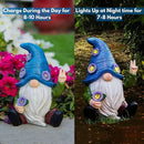 Peace Gnome Decorations for Yard/Lawn – Weatherproof Garden Statue – Fun Spring Summer Charming Gnomes Gifts for Women (Blue Peace Gnome) by CozyNest Decor
