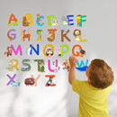 ABC Educational Wall Stickers for Kids - Animal Alphabet Wall Decals by Lipastick - Peel and Stick Letters for Boys and Girls Bedroom, Baby Room, Nursery Decor - Removable Wall Art by TinyTreasures Baby Boutique