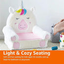 Amazon Basics Children's Plush Toddler Chair, Unicorn, Medium, Multicolor