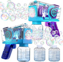 EagleStone 2 Pack Kids' Bubble Guns, Automatic Bubble Machines with 10-Hole Wands, Blasters for Toddlers,Lights Up Bubble & Solution, Easter, Wedding Party Favors, Outdoor for Boys & Girls by TinyTreasures Baby Boutique