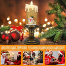 Christmas Flameless Candles, Flickering Flameless Candles with Timer, LED Candles Battery Operated, Snow Globe Candle Light for Christmas Decorations by CozyNest Decor