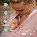 Boba Baby Wrap Carrier – Original Baby Sling Carrier for Newborns (7–35 lbs), Soft, Secure, Hands-Free & Ergonomic, Ideal for Comfortable Bonding, New Parents (Serenity Bloom) by TinyTreasures Baby Boutique