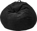 Hobestluk 4.5FT Bean Bag Chair Giant Bean Bag Chair with Filler Included Adult Bean Bag Chairs with Removable Cover for Bedroom Living Room - (Jumbo, Black) by CozyNest Decor