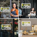 Neon We are Open Signs for Business, 16.5x9'' Open Sign with Printed Flower and Sun, with ON/OFF Switch & Adapter, Daylight White, Ideal for Window, Party, Wall, Bars, Coffee Shops, Salons, Clubs, Hotels by GreenHaven Gardens