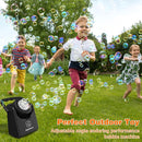 Bubble Machine Automatic Bubble Blower for Kids Batteries Operated Portable Bubble Maker Electric Bubble Machine Adjust Angle by 90° Indoor Outdoor Toy for Birthday Party Wedding (Portable Black) by TinyTreasures Baby Boutique
