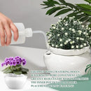 2 Set 7.5 Inches African Violet Pots Self Watering White Ceramic Pot for Indoor Plants, Flowerpot with Highly Absorbent Inner Pot for Busy Plant Lovers, Plant Care