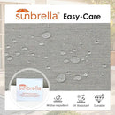 Outdoor Sunbrella Square Corner Seat Cushion, 19"x19"x3", Set of 4, Non Slip Outdoor Seat Cushion Pads with Removable Cover for Patio Furniture, Garden Yard Lawn, Specrtum Pebble by GreenHaven Gardens