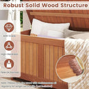 Tangkula 58 Gallon Wood Deck Box, 3-in-1 Patio Storage Bench Stool w/Flip Top for Cushions, Pool Supplies, Gardening Tools, Outdoor Container Chest for Garden, Backyard, Poolside by CozyNest Decor