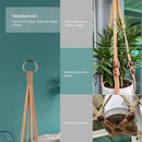 RIFNY Macrame Plant Hanger for 5 to 10 Inch Plant Pots, 35 Inch Woven Rope Hanger Kits with Hooks and Wood Beads, Hanging Planter Basket for Indoor Boho Home Decor (Brown, 3 Pack) by GreenHaven Gardens