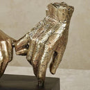 Touch of Class Lingering Hold Hands Table Sculpture Gold - Pinky Promise Statues - Desk Statue for Bedroom, Living Room, Office - Loving Touch by CozyNest Decor