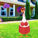 Bikini Goose Outfit Lawn Goose Clothing Porch Goose Outfits Summer Yard Goose Outfits Hawaiian Luau Goose Outfit for 23'' Lawn Goose Outdoor Decoration(Bikini,Red) by GreenHaven Gardens