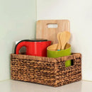 CENBOSS Wicker Baskets (Large, Brown Wash, 1PC) Rattan Storage Baskets for Shelves, Woven Seagrass Holder by CozyNest Decor