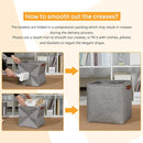 DULLEMELO Square Storage Cubes Baskets for Gifts Empty, 11 inch Cube Stroage Bins Linen Closet Organizers and Storage Baskets for Toy Nursery Shelves Bedroom Storage(4 Pack - 11" Grey) by TinyTreasures Baby Boutique