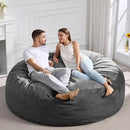 Hobestluk 6FT Bean Bag Chair Bean Bag Chairs for Adults Giant Bean Chairs with Velvet Cover, Memory Foam BeanBag Chair Fluffy BeanBag Chairs for Living Room, Bedroom- Grey (70" x 70" x 15") by CozyNest Decor