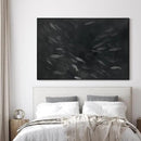 SIGNWIN 46"x72" Extra Large Framed Wall Art Monochrome Fish Silhouettes Illustration for Home Living Room Bedroom Decor (Frame Assembly Required) by CozyNest Decor