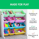 Humble Crew Kids' Toy Storage Organizer, White/Pastel (WO560P) by TinyTreasures Baby Boutique