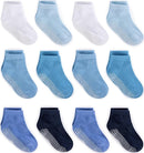Zaples Baby Non Slip Grip Ankle Socks with Non Skid Soles for Infants Toddlers Kids Boys Girls by TinyTreasures Baby Boutique