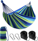 ANYOO Cotton Hammock Portable Camping Hammocks for Hanging Sturdy Garden Comfortable Fabric Hammock with Tree Straps Up to 660lbs with Travel Bag for Camping Outdoor/Indoor Patio Backyard by GreenHaven Gardens