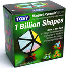 TOSY Magnet Pyramid Glow - 1 Cube Transforms into 1 Billion Shapes, 12 Pieces, 243 Rare Earth Magnets, Glowing, Holographic Design Magnet Tiles Creative Puzzle STEM/STEAM Toy by TinyTreasures Baby Boutique