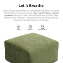 LIKIMIO 120" Modern L-Shaped Modular Sectional Sofa for Living Room, Corduroy Upholstery Green, Oversized 3-Seater Couch with Deep Seat and Movable Ottoman – No Assembly by CozyNest Decor