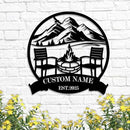 Custom Metal Camping Signs Outdoor - Personalized Size Rustic Wall Art, Lake House Decor, Farmhouse Gift for RV, Cabin & Garden - MADE IN USA by CozyNest Decor
