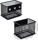dedoot 4 Pack Magnetic Pen Holder, 3.45x2.3x2.6inch Magnetic Basket Locker Organizer Metal Mesh Pencil Memo Holder for Whiteboard, Fridge, Desk, Offices by CozyNest Decor