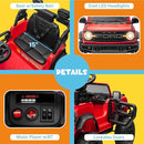 ENYOPRO 12V Kids Ride On Car with Remote Mode, Licensed Ford Bronco Raptor Electric Car for Toddlers, Battery Powered Ride On Toy Truck w/2 Speed, Working Headlights, Music Player, Radio (Red) by TinyTreasures Baby Boutique