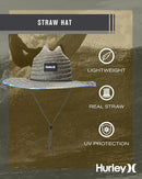 Hurley Men's Straw Hat - Bayside Lifeguard Straw Sun Hat by GreenHaven Gardens