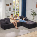 Hobestluk Modular Sectional Sofa Couches 108" L-Shape Couch 3 Seat Modular Sofa Memory Foam Sectional Couches for Living Room, Boneless Couch with Oversized Chaise (Grey, Right Facing) by CozyNest Decor